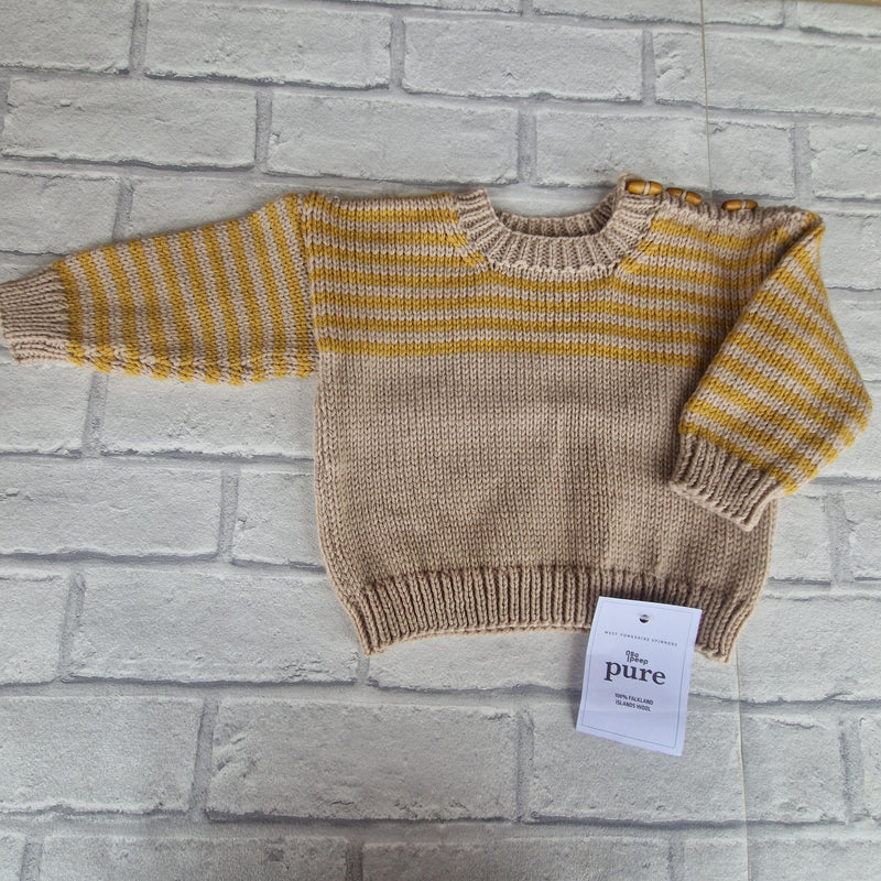 Baby Jumper in WYS 100% Falkland Island Wool