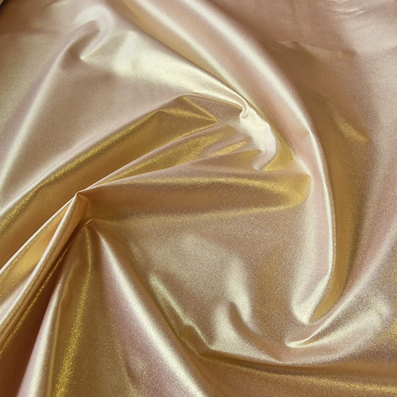 Gold Shiny Design by STOF - 100% Cotton sold per half metre,112cm wide