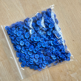 CLEARANCE ...100 Gram Small Royal Blue Buttons