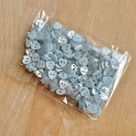 CLEARANCE ...100 Gram Blue Baby Heart Buttons