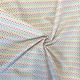 Bright Colour Dots Polycotton fabric per 1/2metre 112cm wide