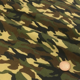 HALF PRICE Jungle Camouflage Print 100% cotton fabric sold per half metre 112cm wide