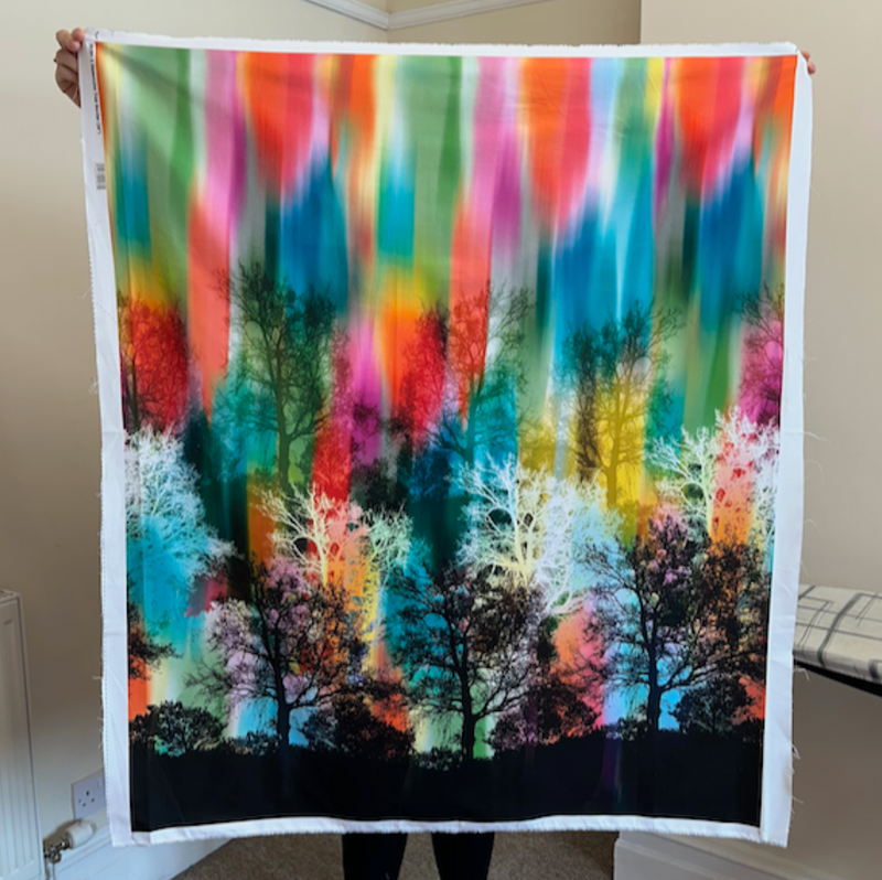 Rainbow Tree Of Life Panel 100% Cotton