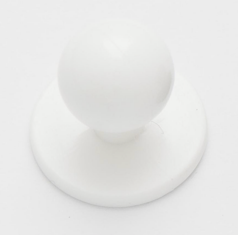 White Chef's Buttons Approx 18mm - Sold Per 1 Button