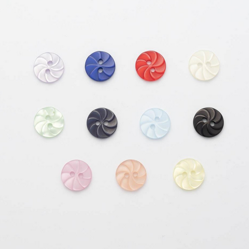Clear Cut Design Round Buttons.  13mm or 15mm in 4 Colours - Sold Individually