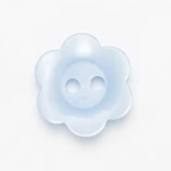 Pretty Blue Pastel Pearl Flower Buttons 11.5mm *Sold Per 10 Buttons*