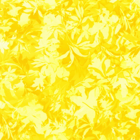 Artful Blooms Yellow 100% Premium Cotton Fabric - Sold Per Half Metre