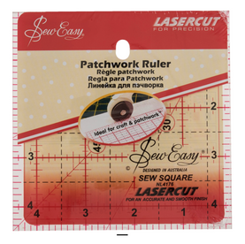 Small Quilting Square Plastic Ruler 4.5 x 4.5 Inches