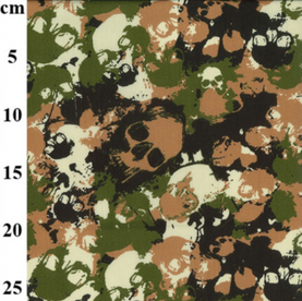 SALE Jungle Camouflage Skulls Fabric 100% Cotton Sold Per 1/2 Metre 112cm Wide by Rose & Hubble