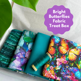 Bright Butterflies 4 Piece FQ Bundle Plus Thread Treat Box