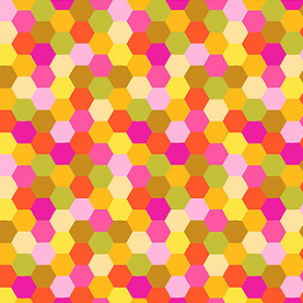 HALF PRICE Mini Hexagons Piecework by Anna Maria Premium Cotton Fabric sold per 1/2 Metre