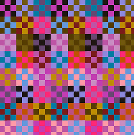 HALF PRICE Pink Chequer Piecework by Anna Maria Premium Cotton Fabric sold per 1/2 Metre