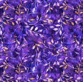 Purple Entwined Vines Floral 100% Cotton Fabric Sold Per 1/2 Metre 140cm wide cc306