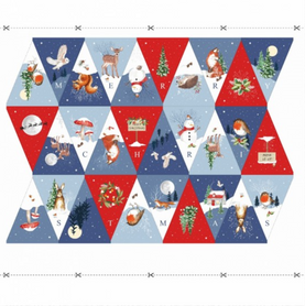 Christmas Eve Bunting Panel, 90 cm x 112cm