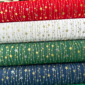 Trailing Star 4 Piece Fat quarter Bundle 100% Cotton Fabrics
