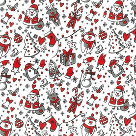 Children's Christmas Polycotton fabric, 112cm wide per 1/2 metre