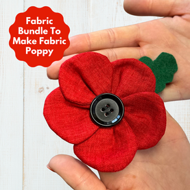 Fabric Kit To Make Amanda's Fabric Poppy *Tutorial On Youtube*