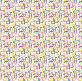 Dear Stella Colourful Dog Bones Premium Cotton Fabric Sold Per 1/2 Metre