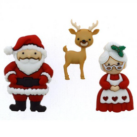 Mr & Mrs Claus Dress It Up Buttons