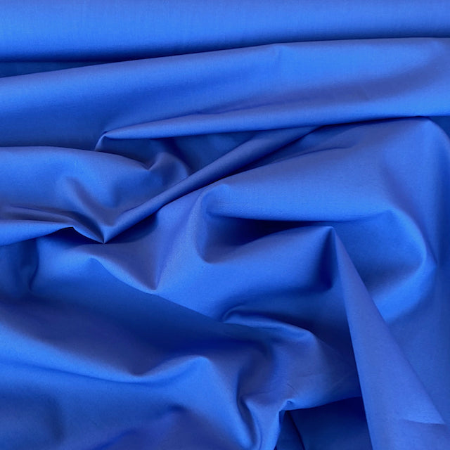 Denim blue cotton poplin fabric