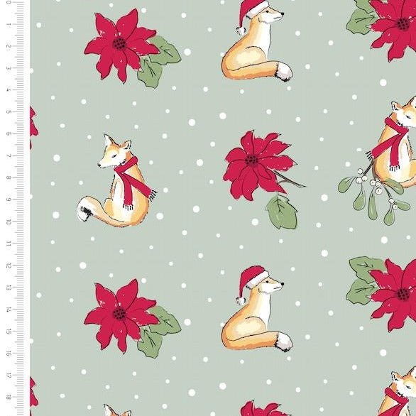 Debbie Shore Christmas Critters fox fabric
