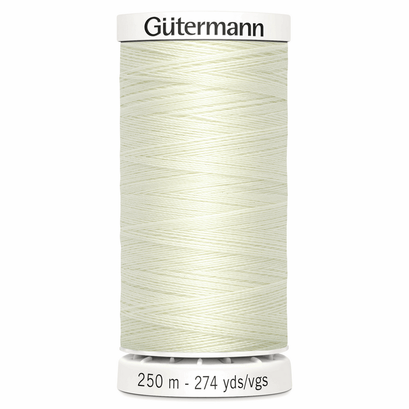 250 Metres Reel Gutermann Sew All Thread  - Ivory 1