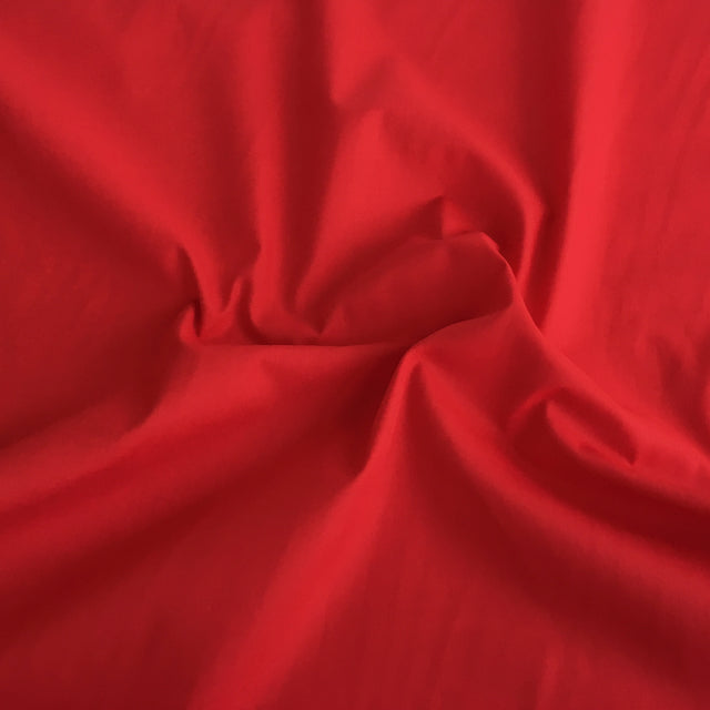 Red plain polycotton fabric