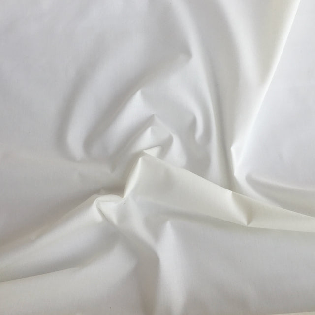 White plain polycotton fabric