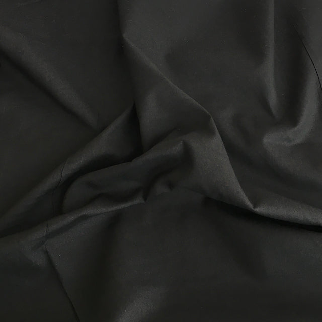 Black plain polycotton fabric