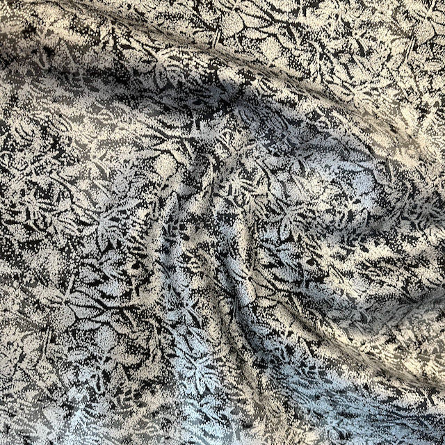Michael Miller Fairy Frost Metallic Glitter Black with SILVER SHEEN 100% cotton fabric, sold per half metre, 112cm wide