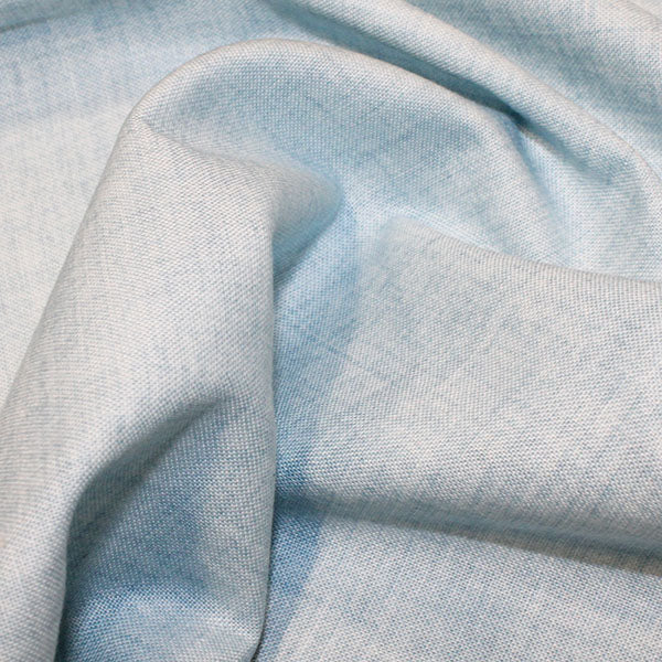 10. Baby blue 100% cotton linen effect fabric