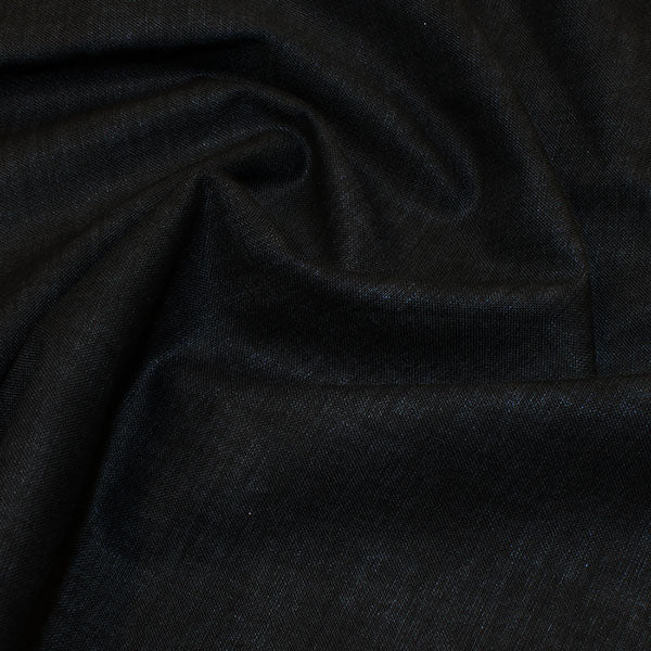 8. Black 100% cotton linen effect fabric