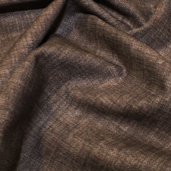8. Mocha 100% cotton linen effect fabric