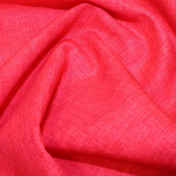 2. Red 100% cotton linen effect fabric