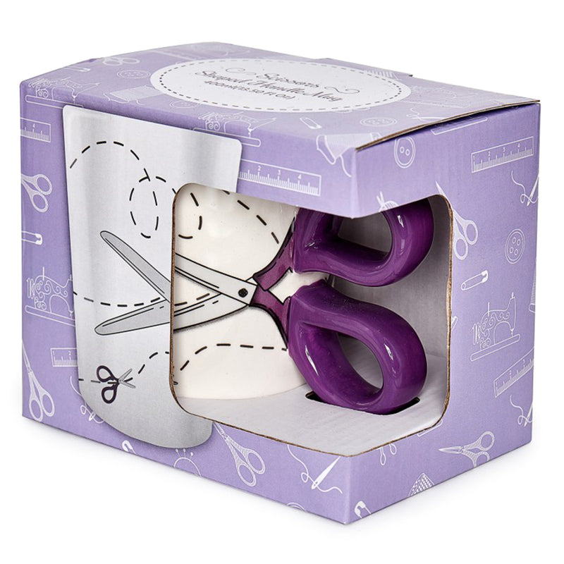 Scissors shaped handle mug - fun gift idea