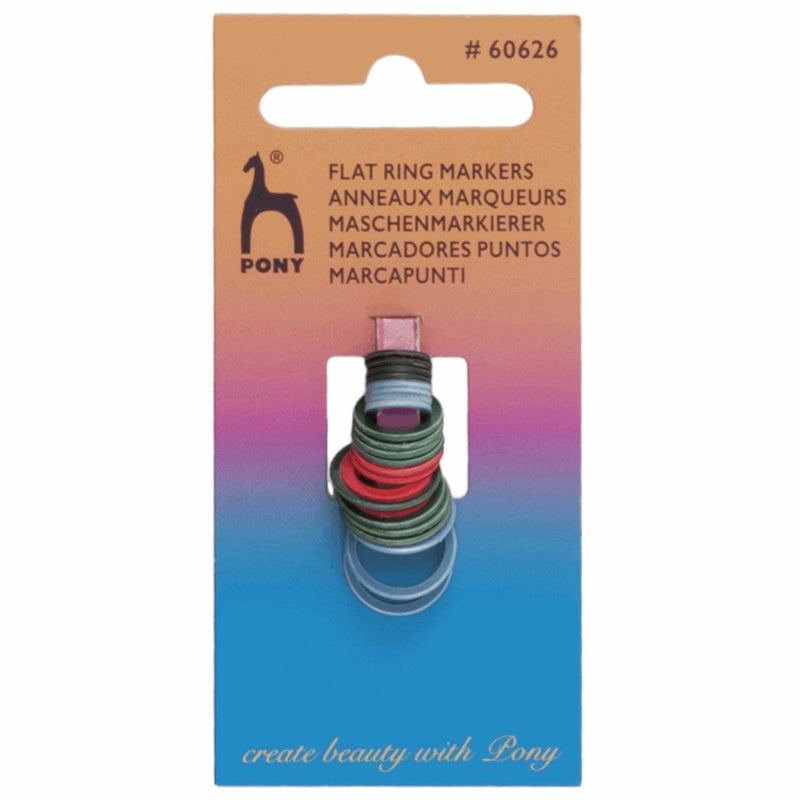 Pony Flat Ring Markers.  Pack of 24 in Assorted Sizes