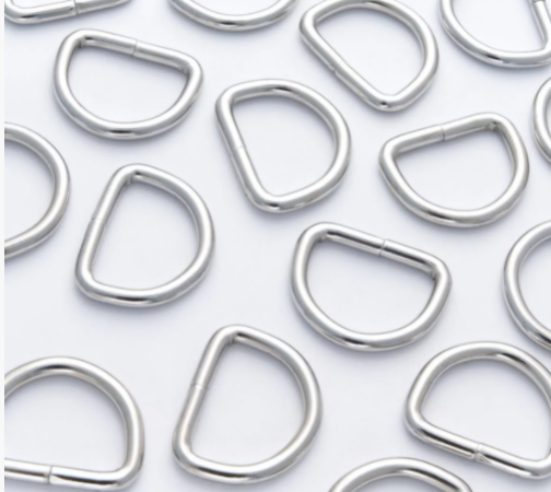 Welded D Ring Nickel 25mm or 38mm - Sold Individually