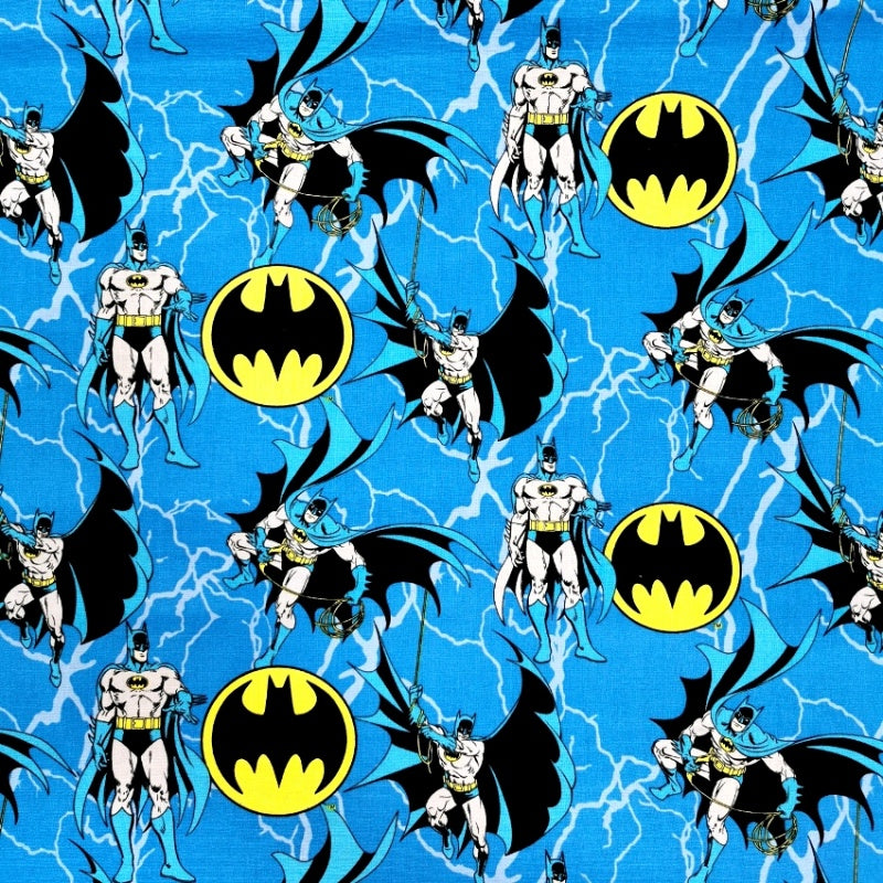 Batman Rope Logo 100% Cotton Fabric - Per 1/2 Metre 112cm Wide