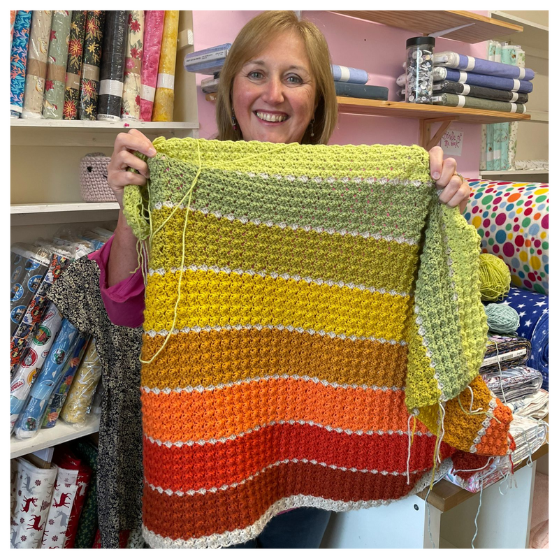 Amanda's Crochet Blanket kit including PDF Pattern - Autumn Colourway