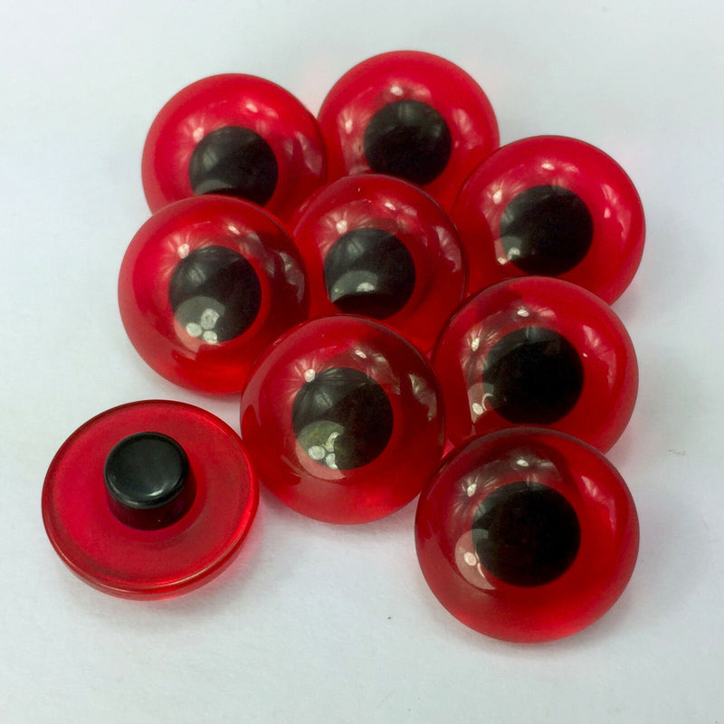 Sew On Animal Eyes Button - Red