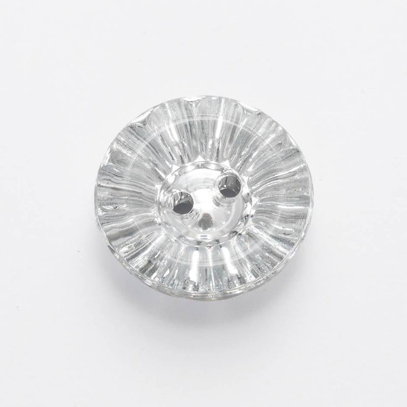   Diamante acrylic 2 hole round buttons - Clear