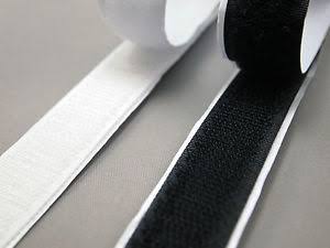 VELCRO Loop and hook tape, SELF ADHESIVE, Sold per metre Black OR White 20mm Width