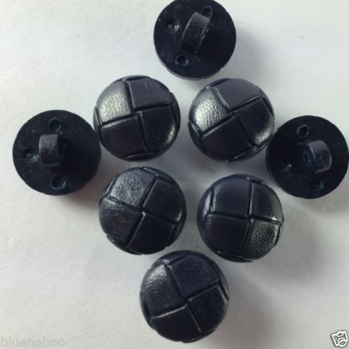 Leather Look Football Coat & Jacket Buttons: 23mm - Dark blue