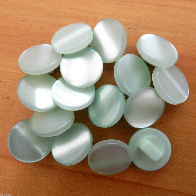 Pastel Round Pearl Buttons Size 11.5mm - GREEN 36