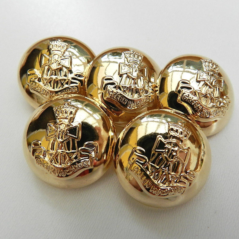   Green Howards Military Style Buttons -  gold