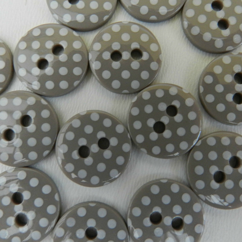 Spotty Round Button 15 mm  - Cappuccino