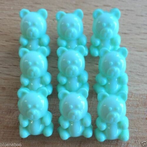 Tiny Teddy Bear Buttons.  Size 15mm x 10mm - mint no 36