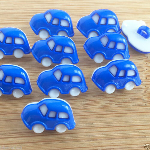 Toy Car Button - ROYAL BLUE