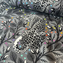 Grey Work Cheetah By Tula Pink 100% Premium Cotton Fabric 112cm Wide Per 1/2 Metre