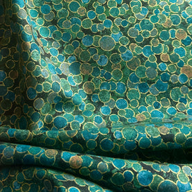 Teal Circles Shimmer Metallic 100% Premium Cotton Fabric Sold Per 1/2 Metre, 112cm Wide